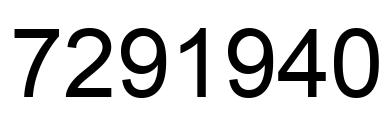 Number 7291940 black image