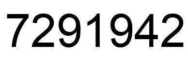 Number 7291942 black image