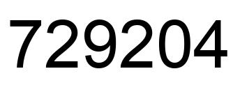 Number 729204 black image