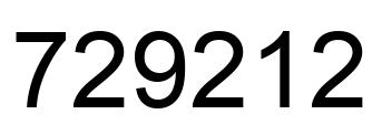 Number 729212 black image
