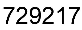 Number 729217 black image