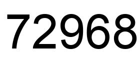 Number 72968 black image