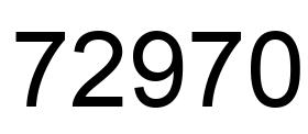 Número 72970 imagen negro
