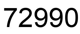 Number 72990 black image