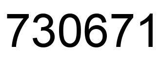 Number 730671 black image
