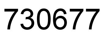 Number 730677 black image