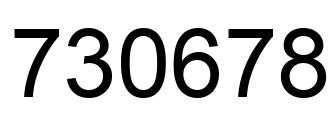 Number 730678 black image