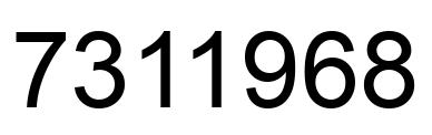 Number 7311968 black image