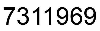 Number 7311969 black image