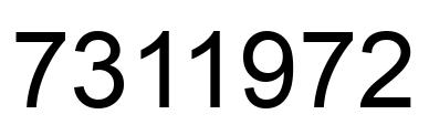 Number 7311972 black image