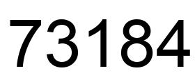Número 73184 imagen negro