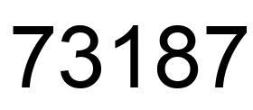 Número 73187 imagen negro