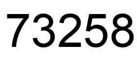 Number 73258 black image