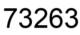 Number 73263 black image