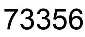 Number 73356 black image
