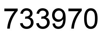 Number 733970 black image