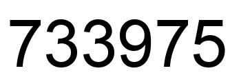 Number 733975 black image