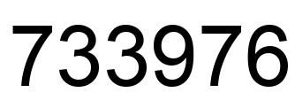 Number 733976 black image