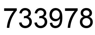 Number 733978 black image