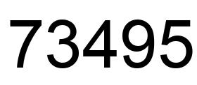 Number 73495 black image
