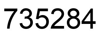 Número 735284 imagen negro