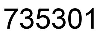 Número 735301 imagen negro