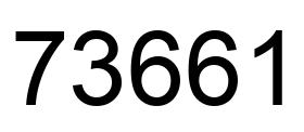 Number 73661 black image
