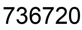 Number 736720 black image