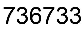 Number 736733 black image