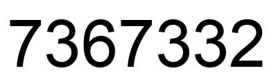 Número 7367332 imagen negro