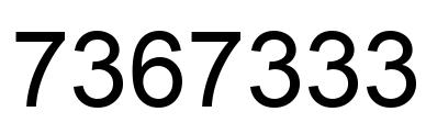 Número 7367333 imagen negro
