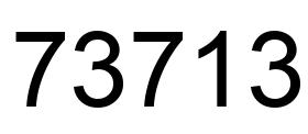 Number 73713 black image