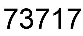 Number 73717 black image
