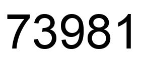 Número 73981 imagen negro