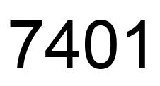 Number 7401 black image