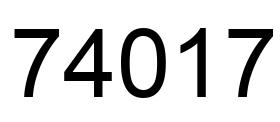 Number 74017 black image