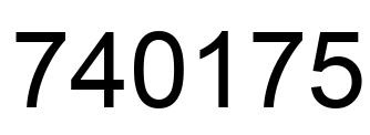Number 740175 black image