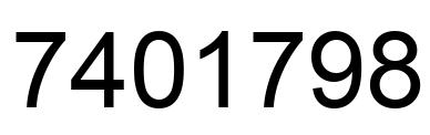 Number 7401798 black image