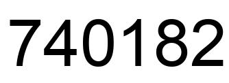 Number 740182 black image