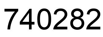 Number 740282 black image