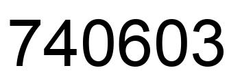 Número 740603 imagen negro