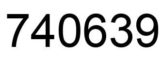 Número 740639 imagen negro