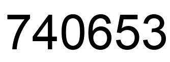 Number 740653 black image