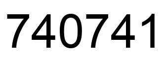 Number 740741 black image