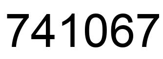 Number 741067 black image