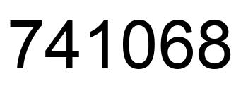 Number 741068 black image