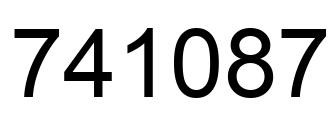 Number 741087 black image