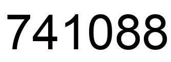 Number 741088 black image