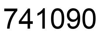 Número 741090 imagen negro