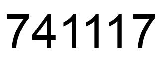 Number 741117 black image